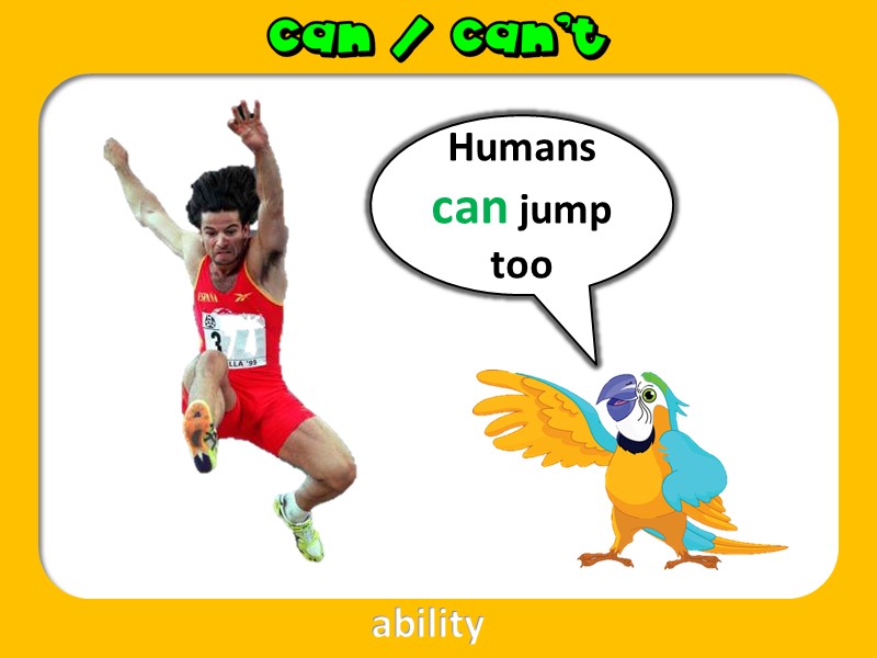 Humans can jump too ability